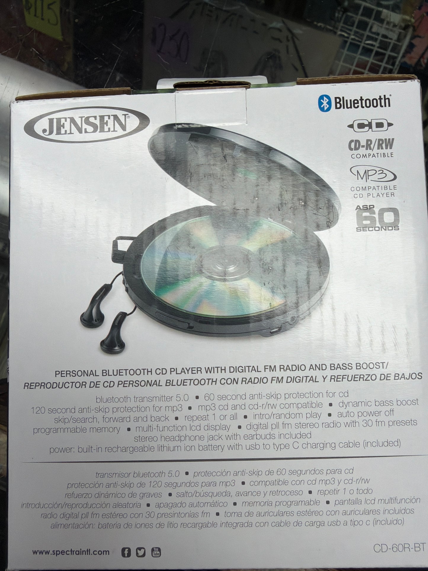 Jensen Portable Cd Player with Bluetooth