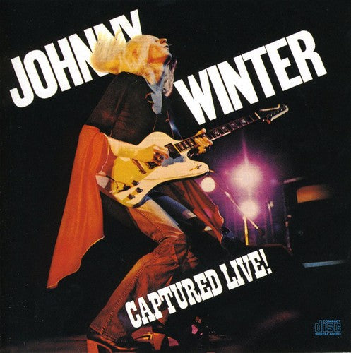 the album cover for Johnny Winter - Captured Live