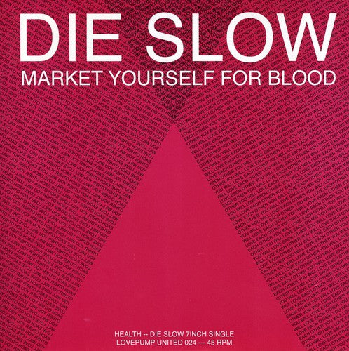 the album cover for HEALTH - Die Slow/Pictureplane Rmx