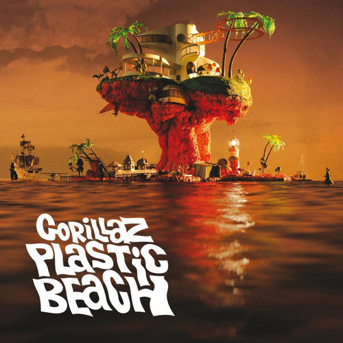 the album cover for Gorillaz - Plastic Beach