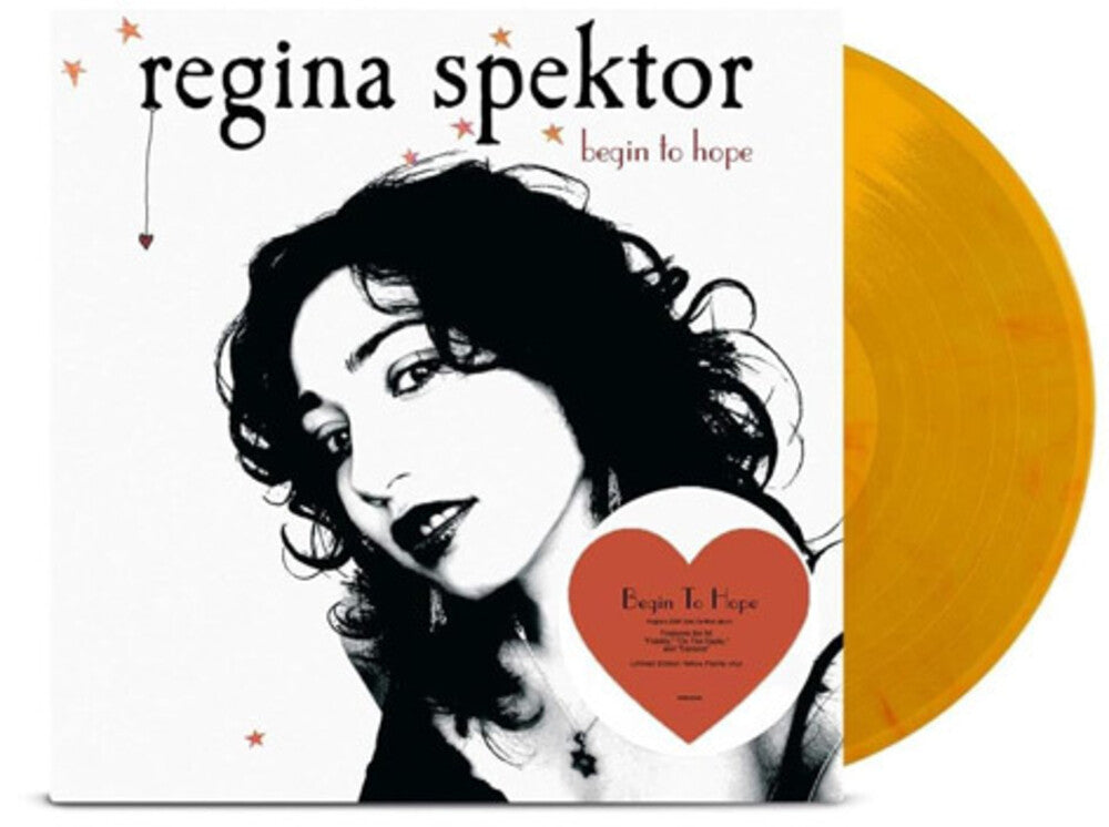 the album cover for Regina Spektor - Begin to Hope (yellow flame LP)