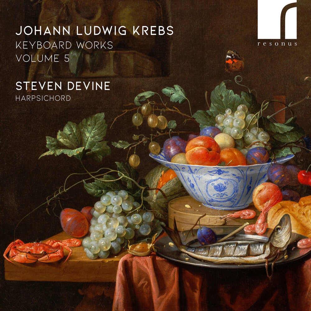 the album cover for Steven Devine - Krebs: Keyboard Works Vol. 5