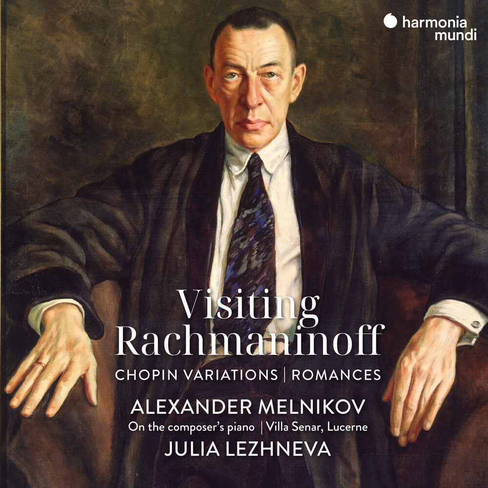 the album cover for Alexander Melnikov / Lezhneva,Julia - Visiting Rachmaninoff: Chopin Variations - Romance
