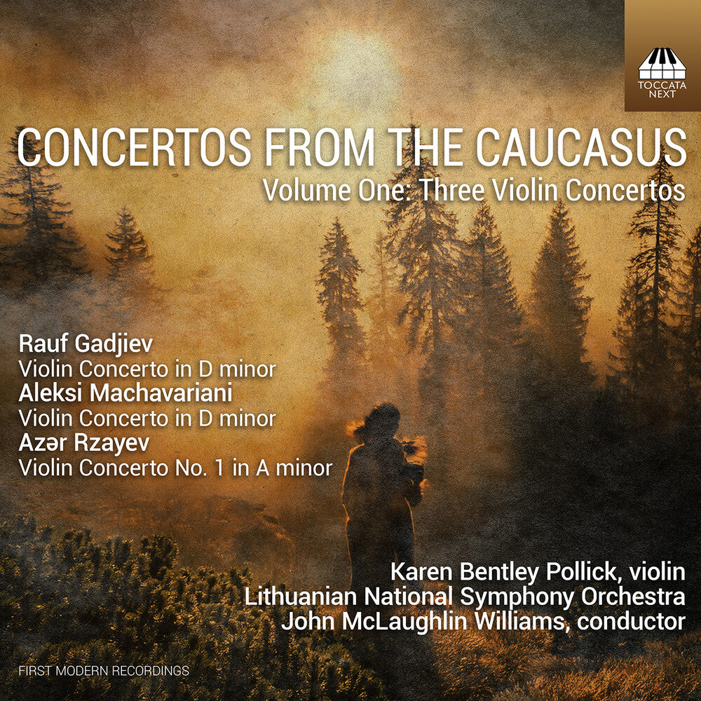 the album cover for Karen Pollick Bentley - Concertos From The Caucasus Vol. 1 - Three Violin
