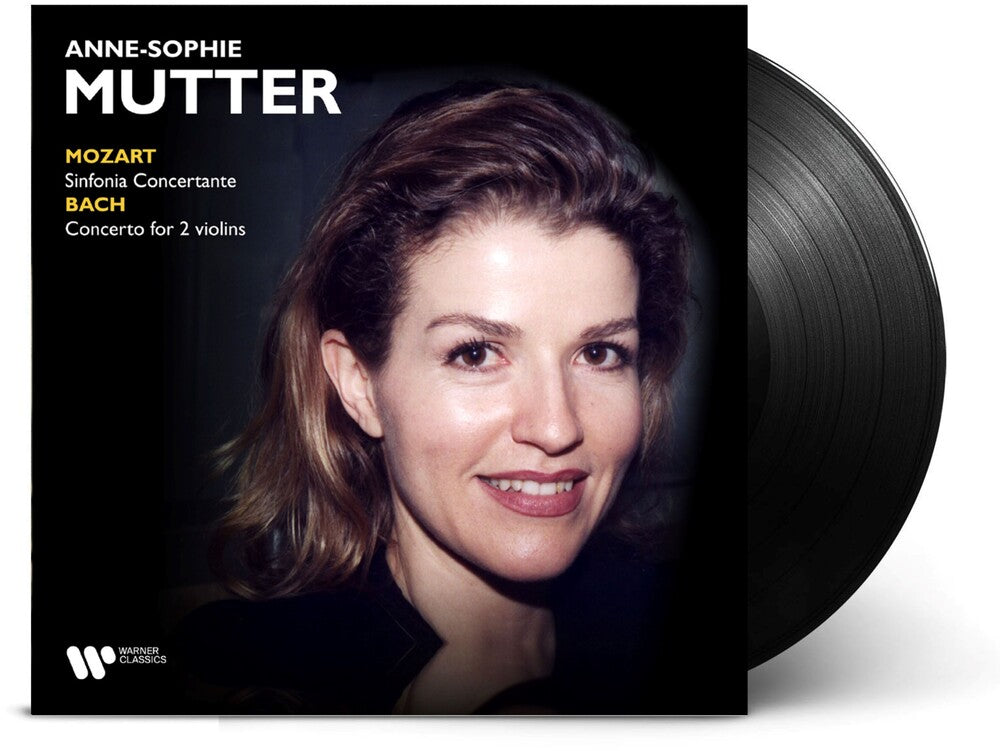 the album cover for Mutter, Anne-Sophie - Bach: Concerto for Two Violins / Mozart: Sinfonia Concertante