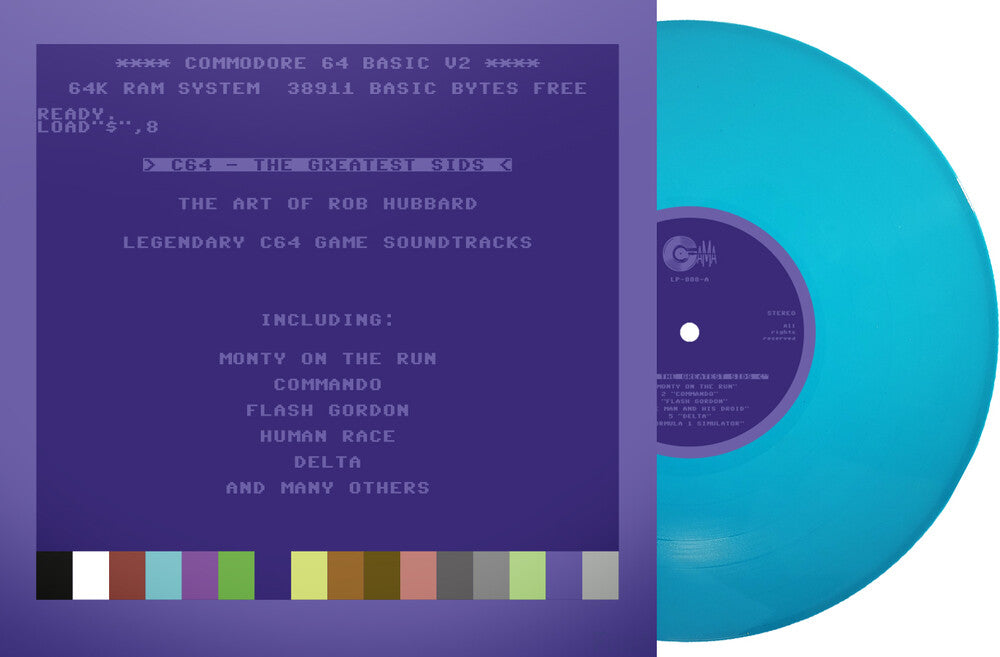 the album cover for Rob Hubbard (Colv) (Ltd) (Trq) (Fra) - C64 Greatest Sids: Art Of Rob Hubbard - Turquoise