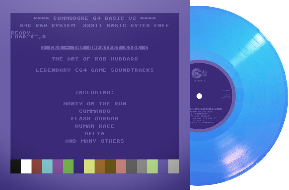 the album cover for Rob Hubbard (Colv) (Ltbl) (Ltd) (Fra) - C64 Greatest Sids: Art Of Rob Hubbard - Light Blue