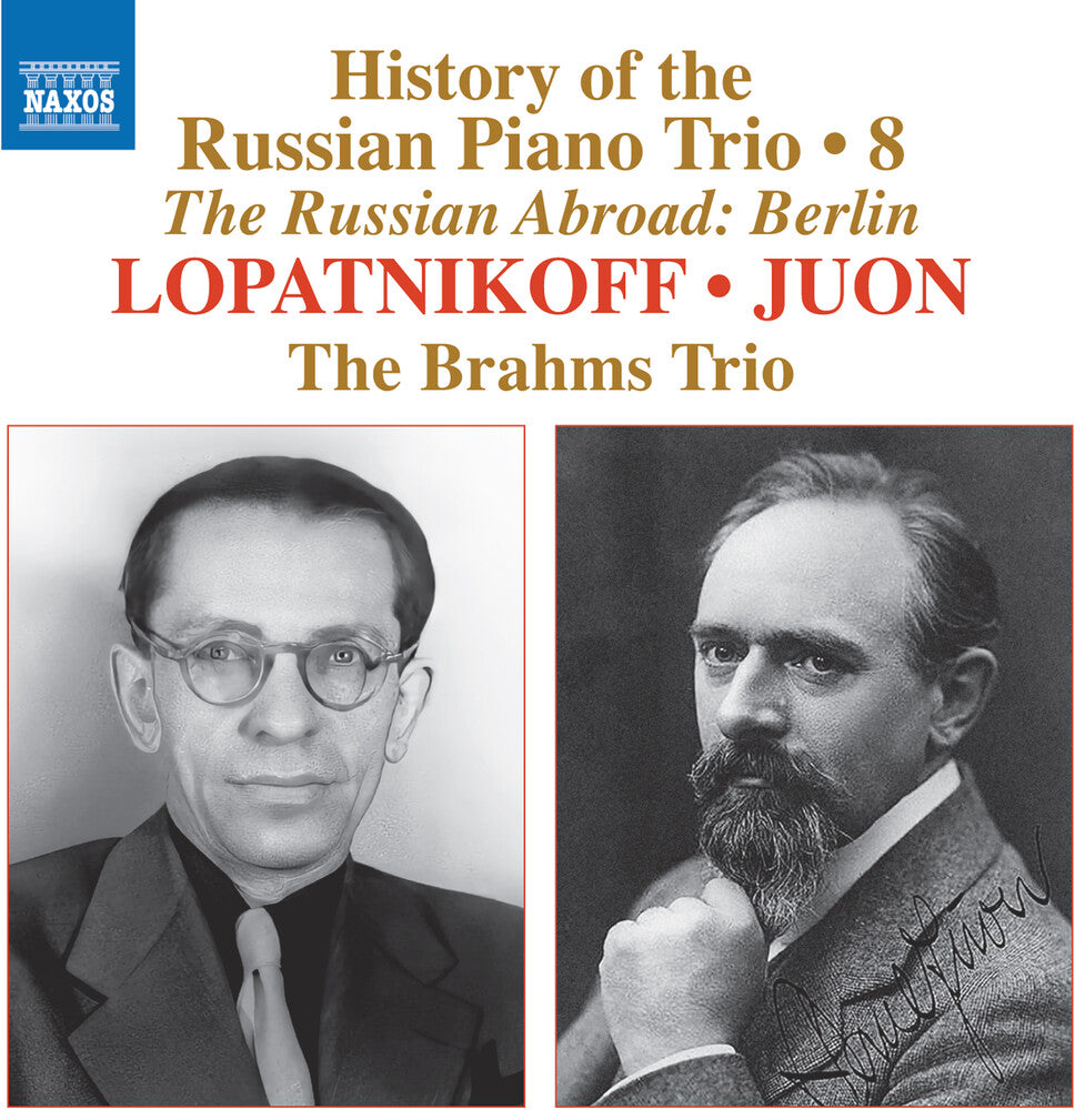 the album cover for Brahms Trio - History Of The Russian Pno Trio Vol. 8 - Lopatniko