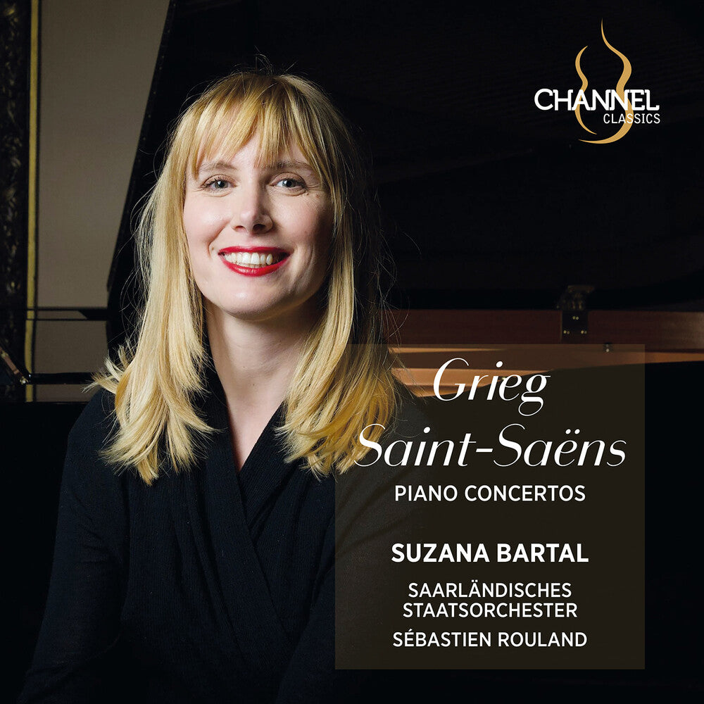 the album cover for Suzana Bartal - Grieg & Saint-Saens: Pno Cons