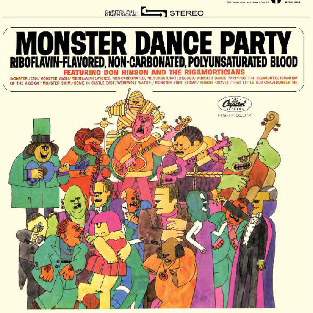 the album cover for Hinson, Don & the Rigamorticians - Monster Dance Party