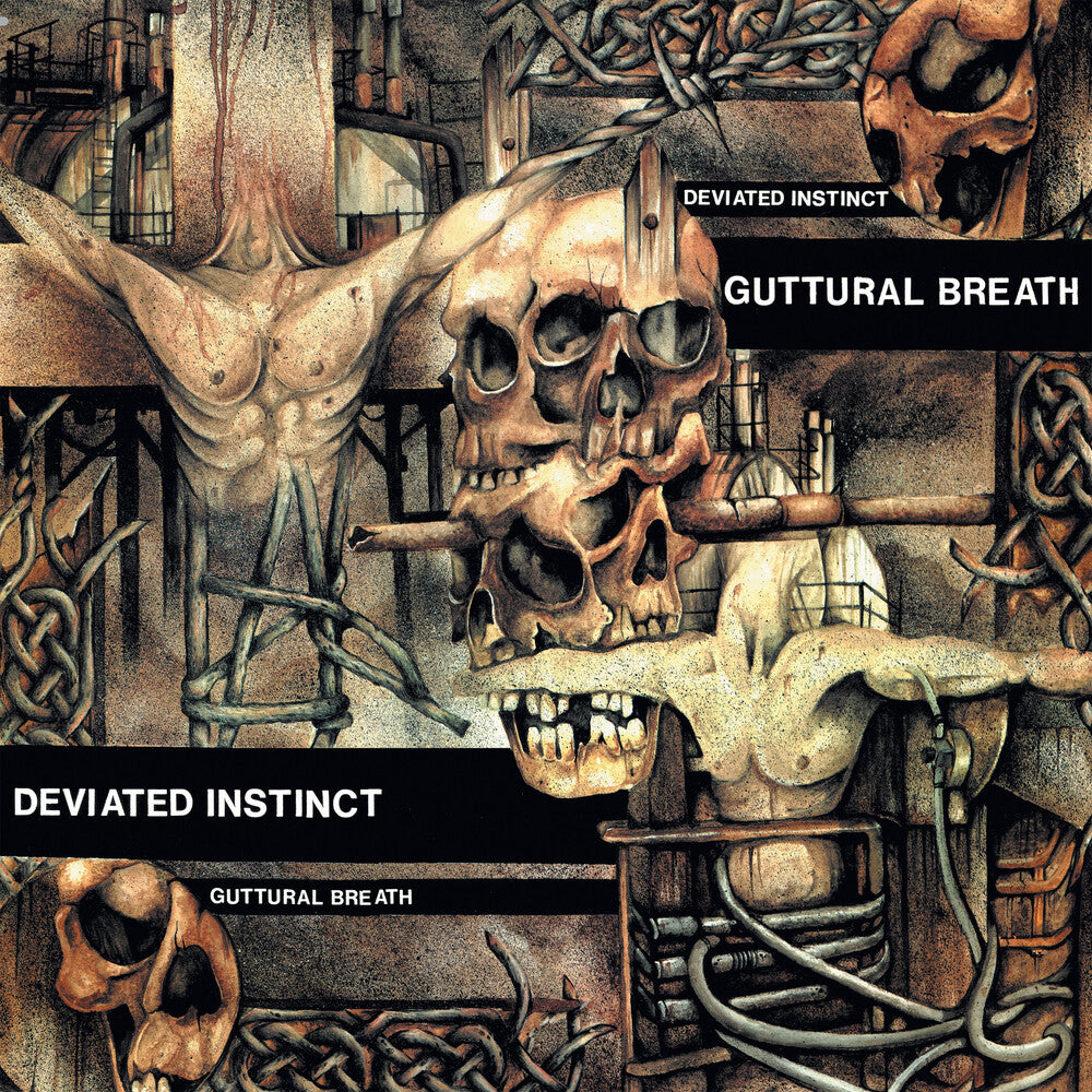 the album cover for Deviated Instinct - Guttural Breath