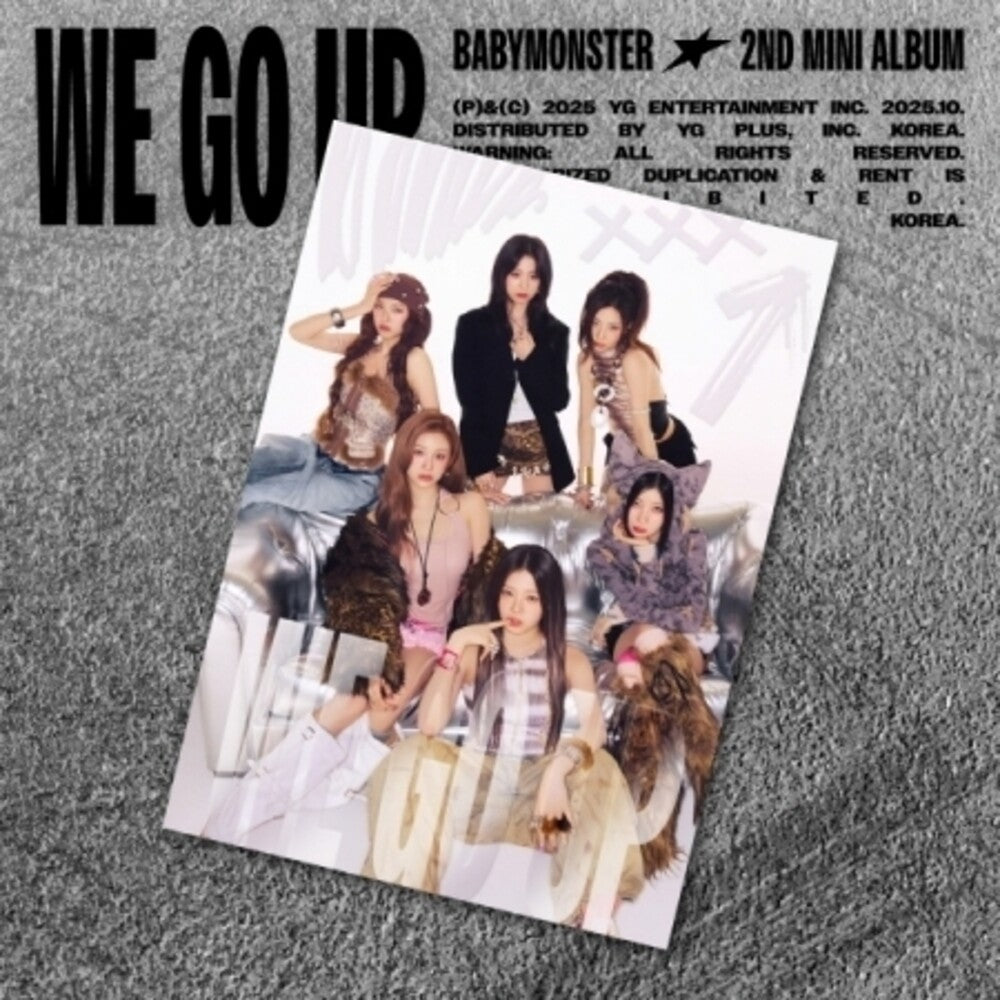 the album cover for Babymonster - We Go Up - Postcard Version (Stic) (Pcrd) (Phot)