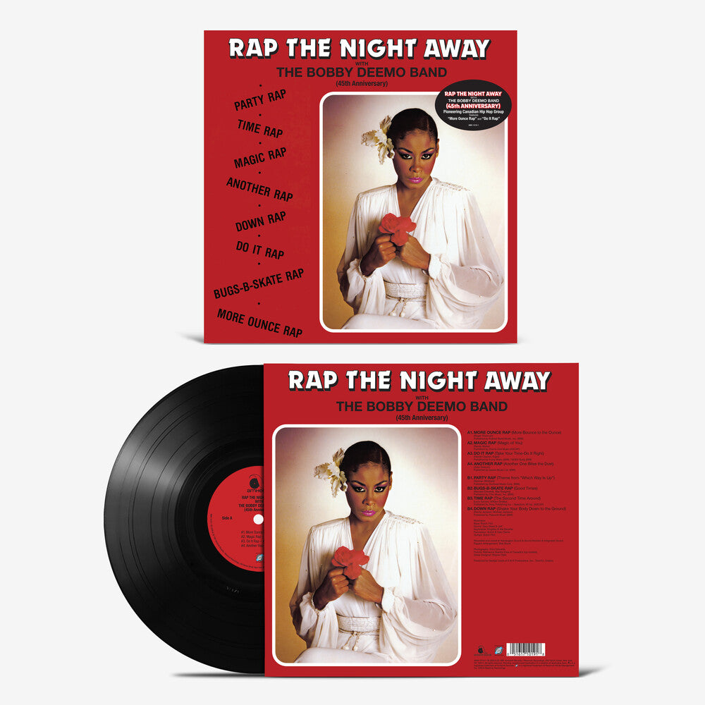 the album cover for Bobby Deemo Band - Rap The Night Away (Aniv)