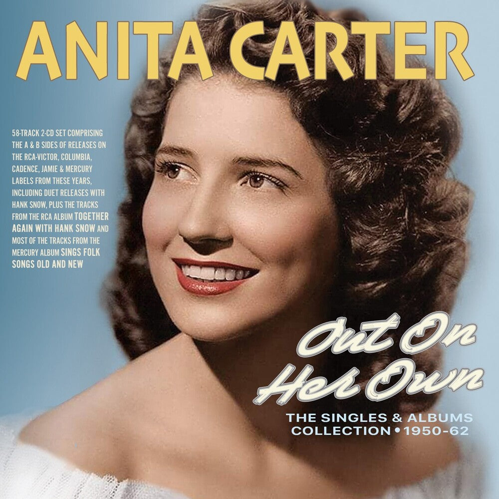 the album cover for Anita Carter - Out On Her Own: The Singles & Albums Collection