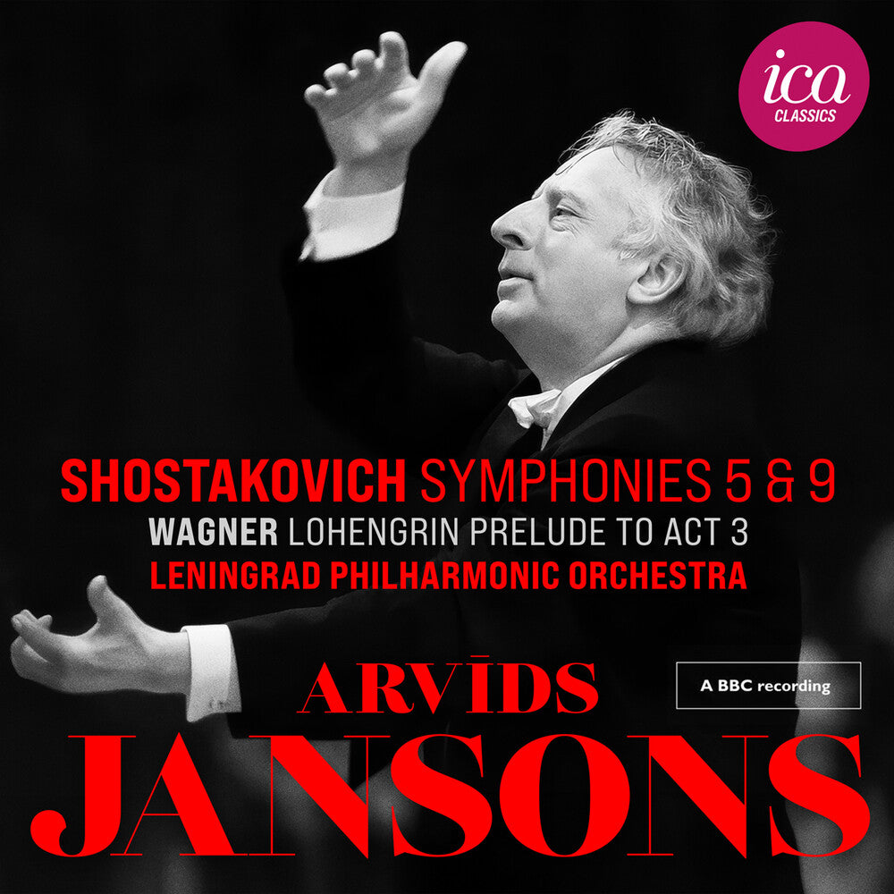 the album cover for Arvids Jansons - Shostakovich: Symphonies 5 & 9 (Live)