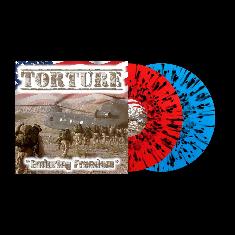 the album cover for Torture - Enduring Freedom - Black/Blue/Red (Blk) (Blue)