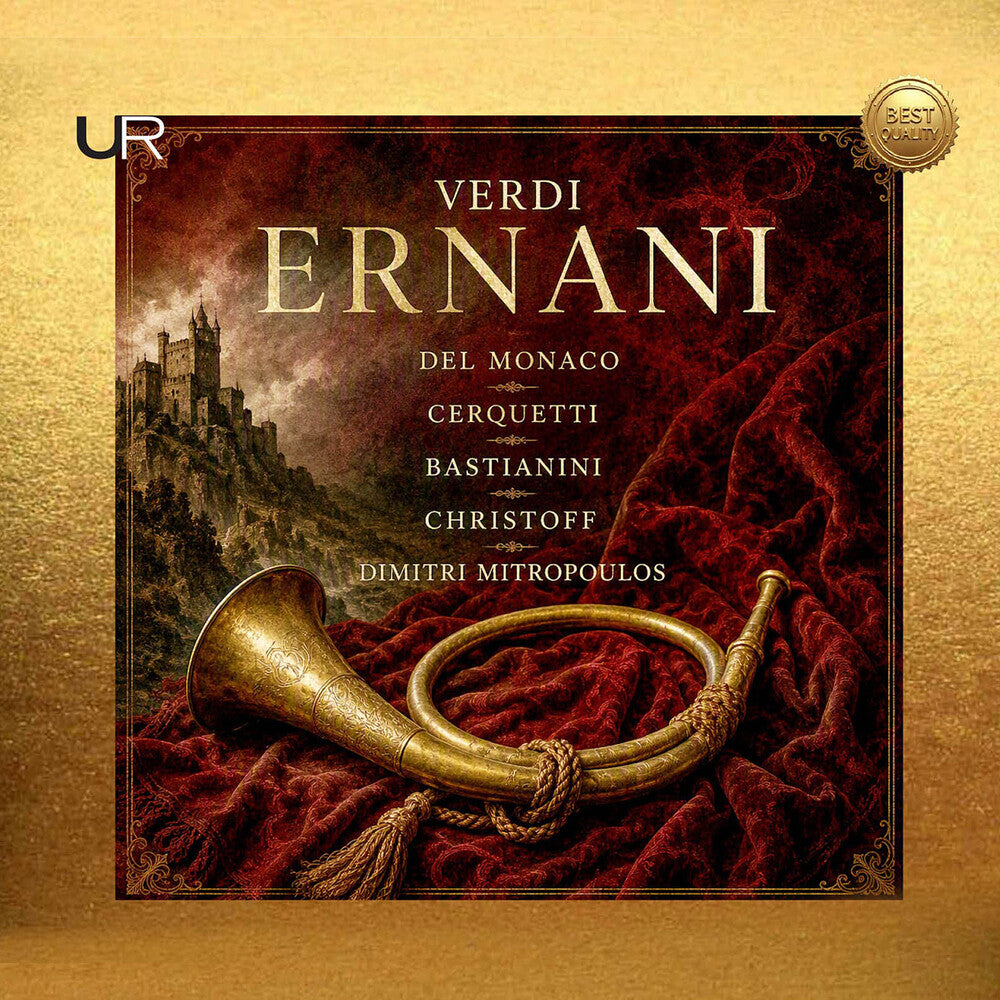 the album cover for Dimitri Mitropoulos - Mitropoulos Conducts Ernani