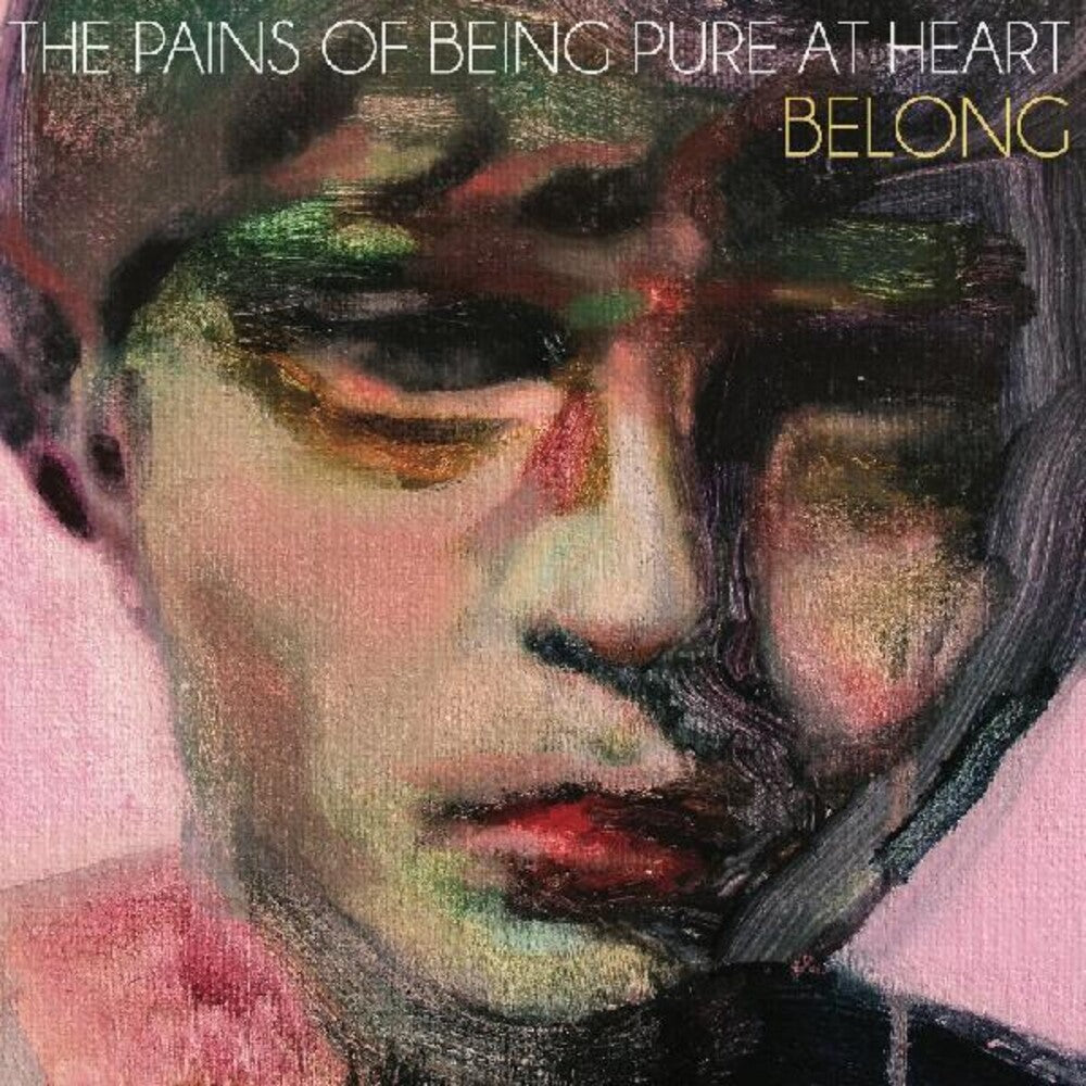 the album cover for The Pains Of Being Pure At Heart - Belong [Indie Exclusive Limited Edition Ice Blue Splatter LP]