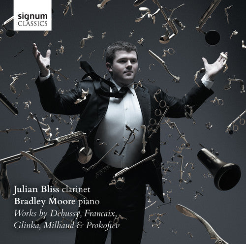 the album cover for JULIAN BLISS - Works for Clarinet & Piano