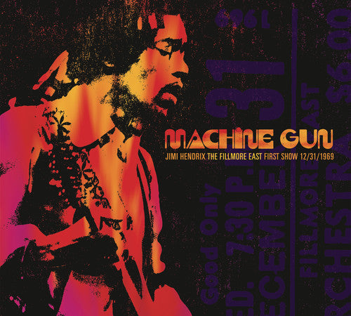 the album cover for Jimi Hendrix - Machine Gun Jimi Hendrix The Fillmore East First Show 12/31/1969