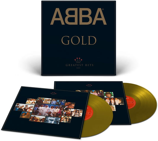 the album cover for ABBA - Gold - Greatest Hits [Gold 2 LP]