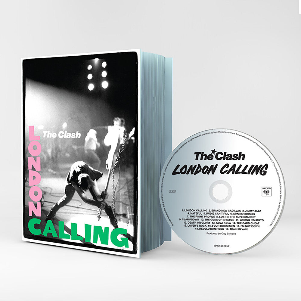 the album cover for The Clash - London Calling: 40th Anniversary Scrapbook Edition [Deluxe CD/Book]