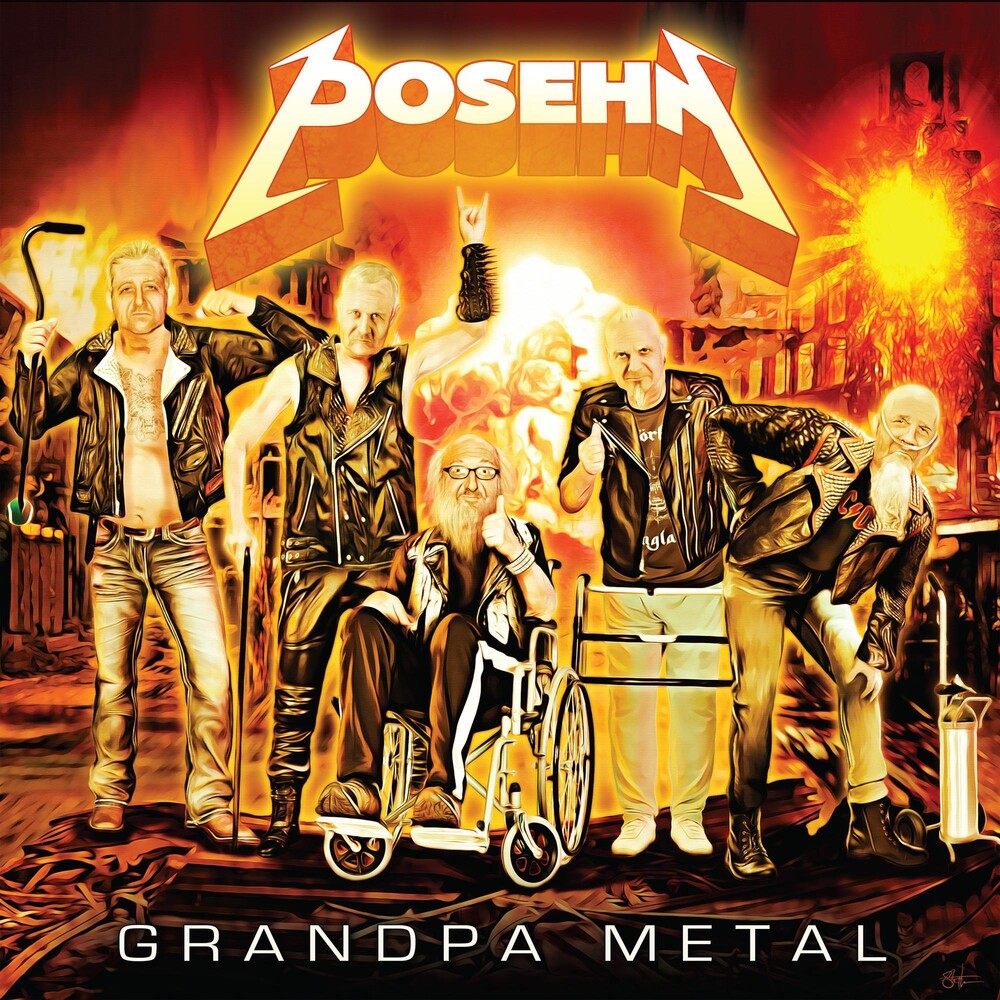 the album cover for Posehn - Grandpa Metal [Indie Exclusive Limited Edition LP]