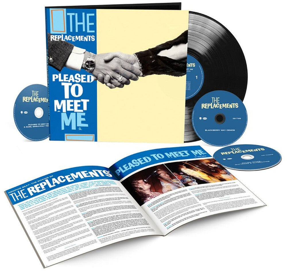 the album cover for The Replacements - Pleased To Meet Me [Deluxe Edition Box Set]