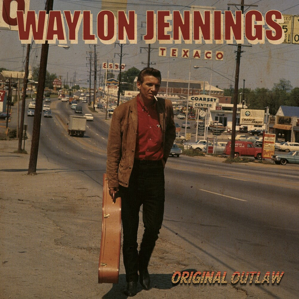 the album cover for Waylon Jennings / Holly,Buddy - Original Outlaw (Red White & Blue Vinyl) [Reissue]