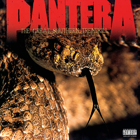 the album cover for Pantera - The Great Southern Trendkill [Indie Exclusive Limited Edition Marbled Orange LP]