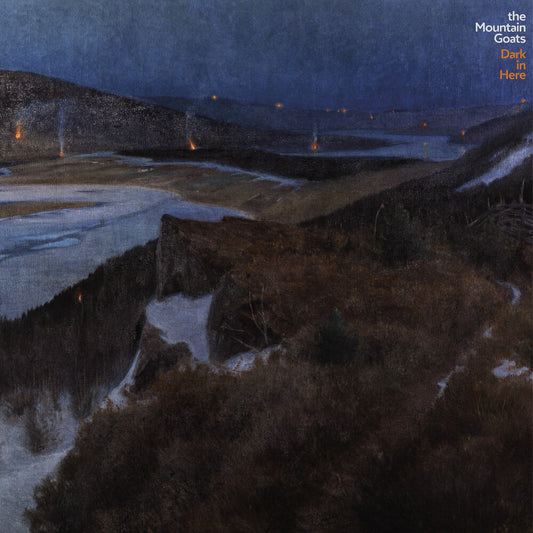 the album cover for The Mountain Goats - Dark In Here [Indie Exclusive Limited Edition Blue 2LP]