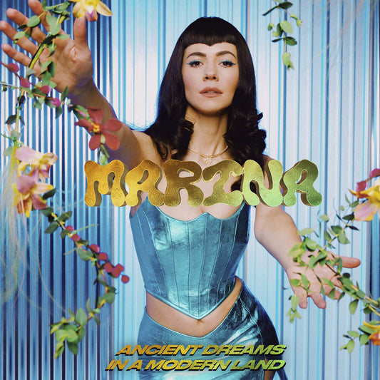 the album cover for Marina - Ancient Dreams In A Modern Land
