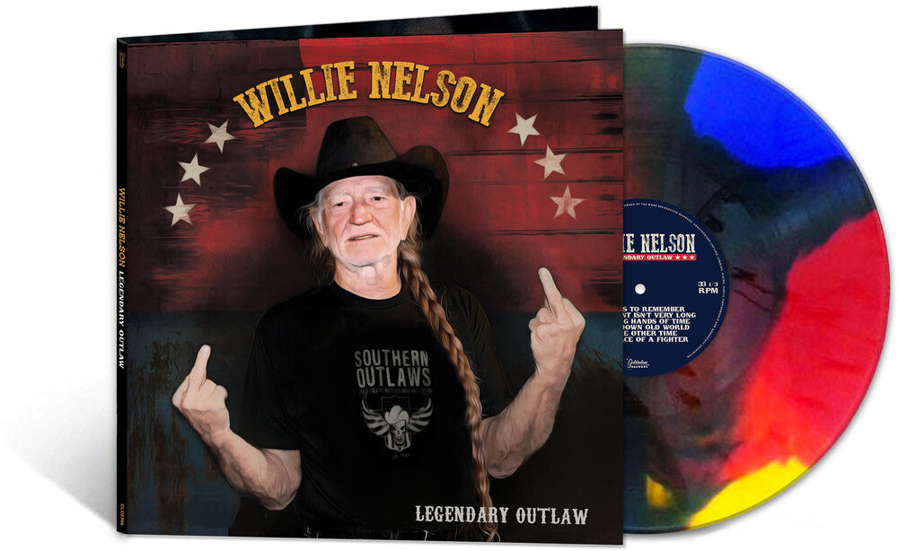 the album cover for Willie Nelson - Legendary Outlaw (Multi-Color Vinyl) [Colored Vinyl] (Gate)
