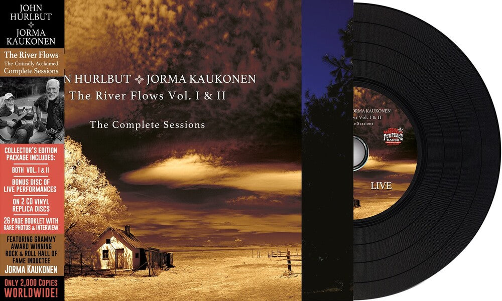 the album cover for John Hurlbut  / Kaukonen,Jorma - River Flows Vol. 1 & 2 / The Complete Sessions