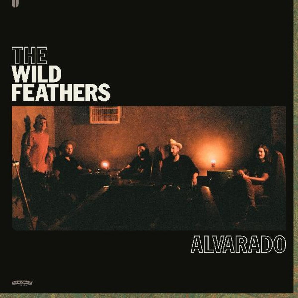 the album cover for The Wild Feathers - Alvarado [Indie Exclusive Limited Edition Orange and Black Blob LP]