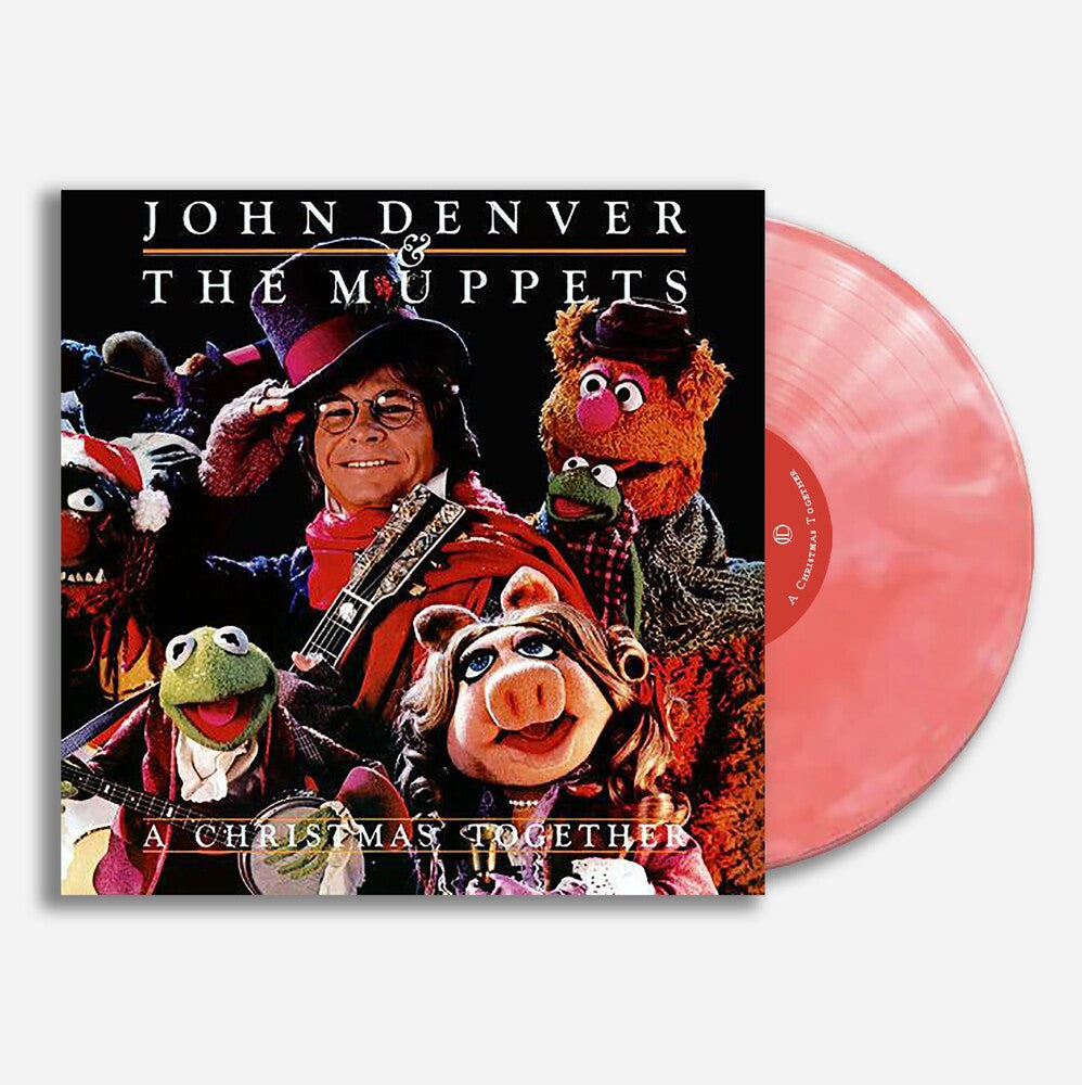 the album cover for John Denver - A Christmas Together [Indie Exclusive Limited Edition Candy Cane Swirl LP]