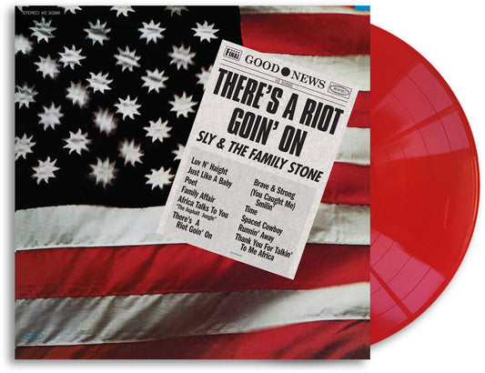 the album cover for Sly & The Family Stone - There’s A Riot Goin’ On [Red LP]