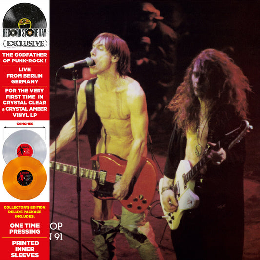 the album cover for Iggy Pop - Live In Berlin (1991) (Rsd) (Blk) [Colored Vinyl] (Pnk)