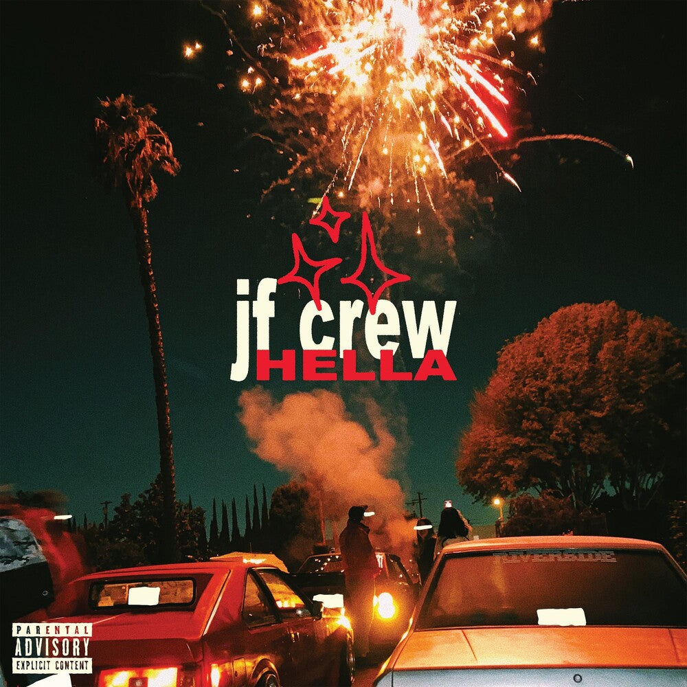 the album cover for Just Friends - Hella [Indie Exclusive Limited Edition Dark Milky Clear & Black Spinner LP]