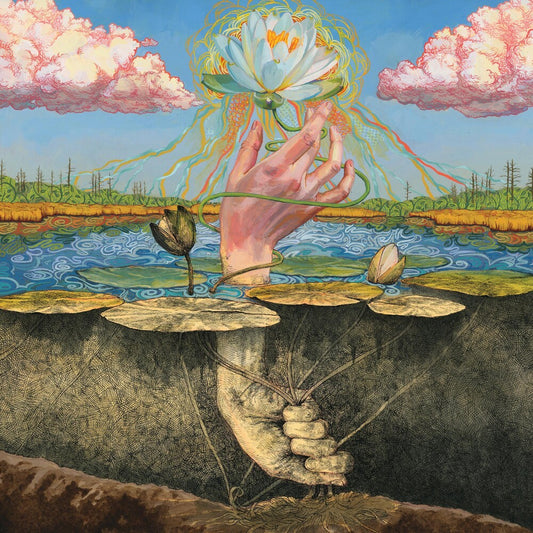 the album cover for Moon Tooth - Phototroph [Indie Exclusive Limited Edition Yellow & Blue Galaxy LP]