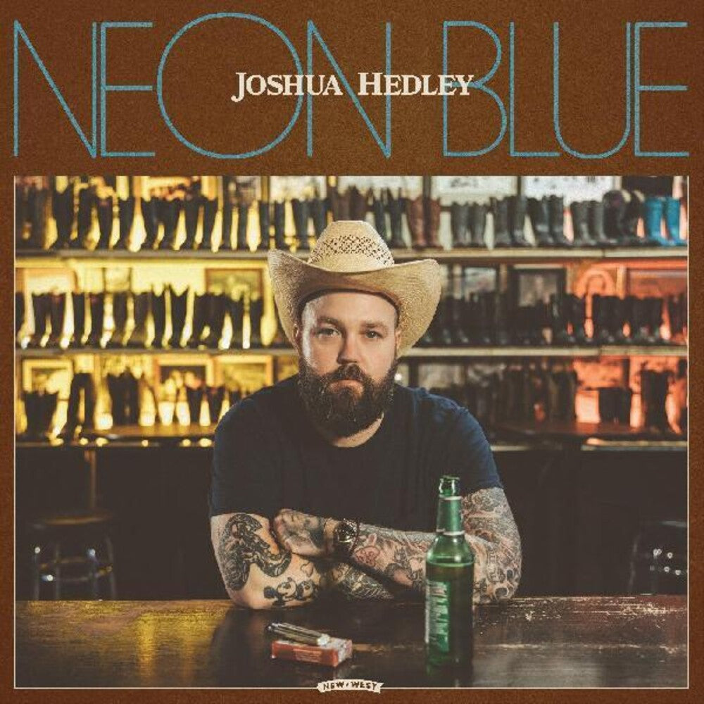 the album cover for Joshua Hedley - Neon Blue [Indie Exclusive Limited Edition Coke Bottle Clear LP]