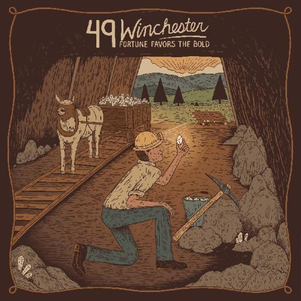 the album cover for 49 Winchester - Fortune Favors The Bold [Indie Exclusive Limited Edition Translucent Orange LP]