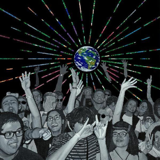 the album cover for Superorganism - World Wide Pop [Indie Exclusive Limited Edition Gold LP]