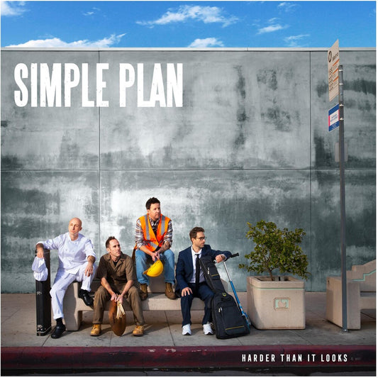 the album cover for Simple Plan - Harder Than It Looks [Indie Exclusive Limited Edition Pink Marble LP]