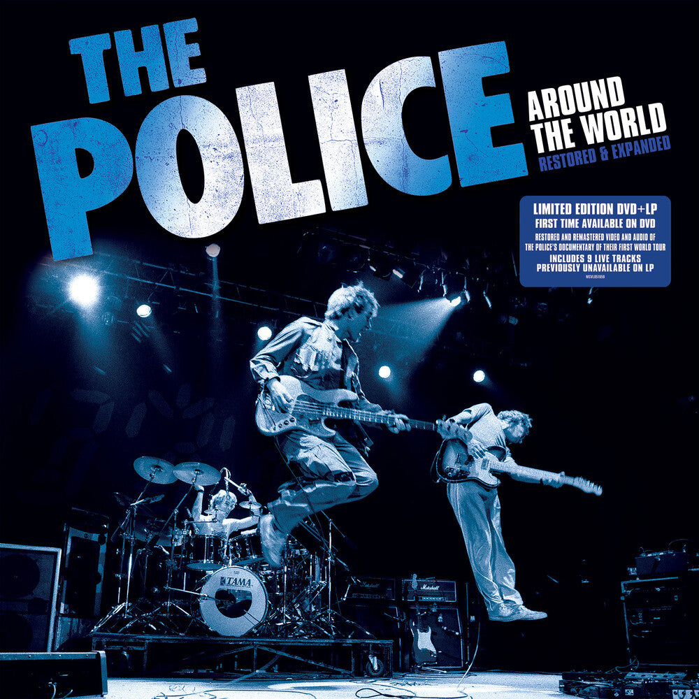 the album cover for The Police - Around The World: Restored & Expanded [Silver LP/DVD]