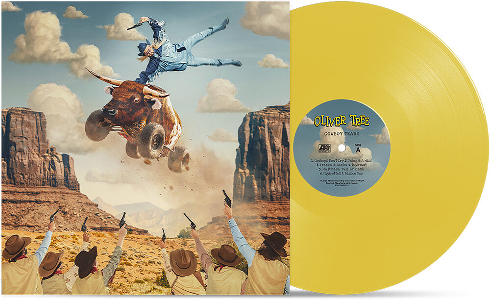 the album cover for Oliver Tree - Cowboy Tears [Indie Exclusive Limited Edition Canary Yellow LP]