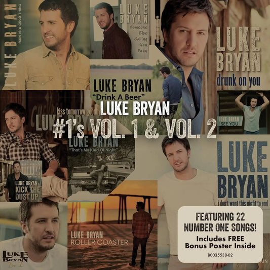 the album cover for Luke Bryan - #’1’s Vol. 1 & Vol. 2 [2CD]
