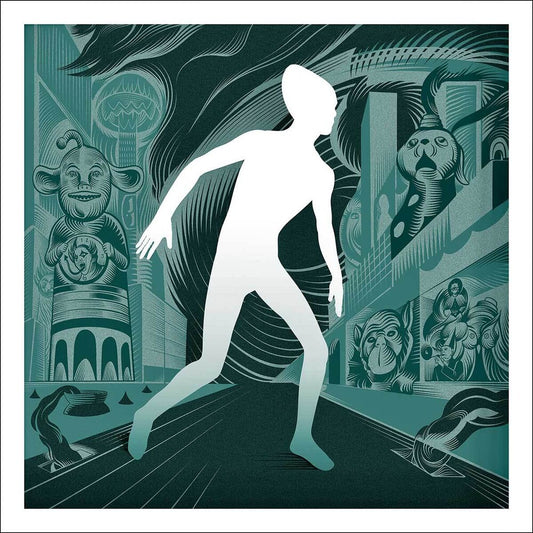 the album cover for DEVO's Gerald V. Casale - The Invisible Man EP [RSD Black Friday 2022]