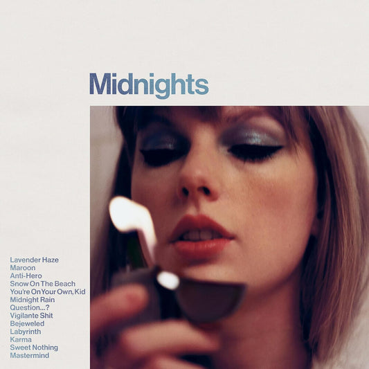 the album cover for Taylor Swift - Midnights [Moonstone Blue Edition LP]