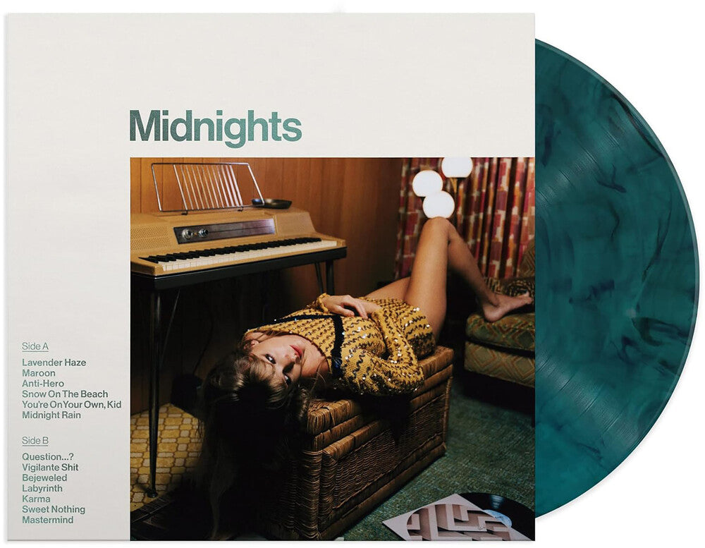 the album cover for Taylor Swift - Midnights [Jade Green Edition LP]